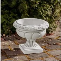 gartendekoparadies.de Pflanzschale Imposante Steinvase griechisches Pflanzgefäß, H. 32 cm, 6 Liter, 18 kg, Frostsicher