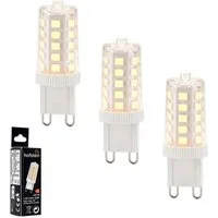 hofstein LED-Leuchtmittel 3er Set Glühbirne G9 Warmweiß nicht dimmbar 3,5 Watt, G9, 3000 Kelvin, 350 Lumen, Filament, G9, Klar