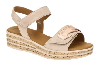 Gabor 64.553.10 Damen Sandalette in rose - rouge mit Keilabsatz