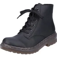 Rieker Schnürboots, Schnürstiefelette, Blockabsatz, mit Logoprägung