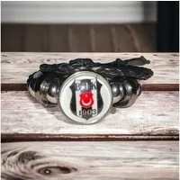 Stelby Armband mit Gravur Besiktas Armband 3D Gravur im Glas (Weihnachtsgeschenk, Geburtstagsgeschenk, Valentinstaggeschenk, modern, minimalistisch), langlebig, pflegeleicht, unisex