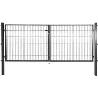 Arvotec Zaundoppeltür ESSENTIAL, Breite: 300 cm, Höhe: 80 - 200 cm, zum Einbetonieren