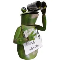 Deko-Impression Dekofigur Zaunfigur Zaungucker witziger Frosch mit Fernglas Ich sehe alles (1 St)