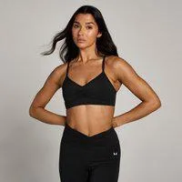 MP Damen Tempo Sport-BH mit geraffter Vorderseite – Schwarz - S