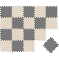 LittleTom Puzzlematte ab dem 1. Tag - 18 Teile Baby Spielmatte - 30 x 30 Kinder Krabbelmatte, (18-tlg), Spielunterlage für Babys und Kleinkinder - Kinderzimmer Puzzleteppich