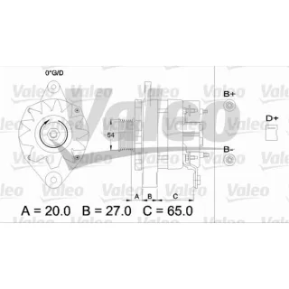 Valeo Generator  70A Volvo 440 460 480 1,7 436309