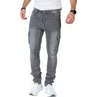 Styleko Cargohose 8003 Herren Cargohose Cargo Jeans Hose für Männer Jungen Regular Denim