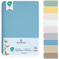 BARBONS Spannbettlaken 60x120 für Baby, Jersey Bettlaken Babybett, Kinderbett, (1 Stück), 100% Baumwolle