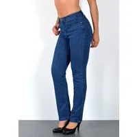 ESRA Straight-Jeans Damen Jeans Geradeschnitt Stretch Jeans Damen Regular Fit G4 Sale High Waist Jeans Damen Straight Hose Regular Jeans bis Große Größe