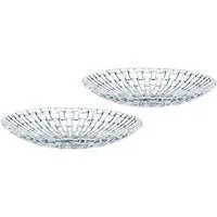 Nachtmann Servierschüssel Nachtmann Bossa Nova Schale rund 21 cm 2er Set, Kristallglas, (Set)