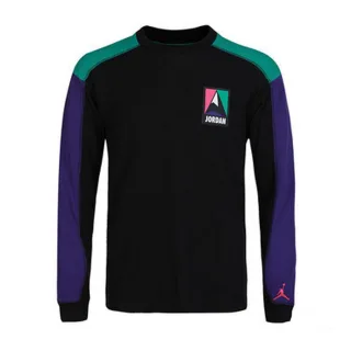 Nike Jordan Logo Crew Hals Schwarze Herren Utility Thermal Top CT3382 010