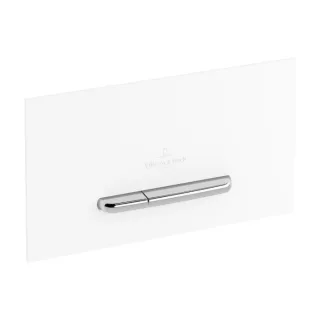 Villeroy & Boch ViConnect WC-Betätigungsplatte 92216168 2-Mengen-Spülung, weiß, Kunststoff, Tasten chrom
