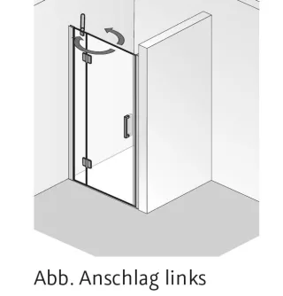HSK Aperto Drehtür pendelbar an Nebenteil, 2-teilig 2801xxx