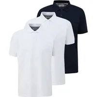 s.Oliver Poloshirt 3er Pack Basic (Spar-Set, 3-tlg) Poloshirt - Baumwolle - Atmungsaktiv - Piqué Qualität
