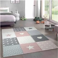 Carpetia Kinderteppich Verspieltes Motivdesign, rechteckig, Höhe: 13 mm, pflegeleicht, strapazierfähig, handgearbeiteter Konturenschnitt