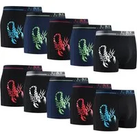 L&K Boxershorts 1104-1121 (10er-Pack) Herren Boxershorts mit tollem Motiven