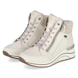 Remonte High Sneaker - Gr. 36 - Beige - Leder & Textil