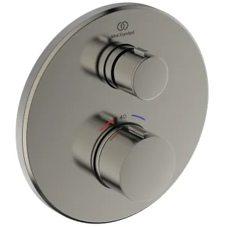 Ideal Standard Unterputz-Thermostat Ceratherm Navigo rund 1 Verbraucher, Silver Storm, A8578GN A8578GN