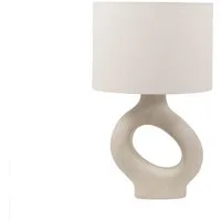 HOME DELUXE Tischleuchte Tischlampe asymmetrisch LOLA, zeitlose Farbkombination, asymmetrische Lampe, Nachtischlampe