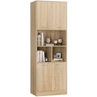 Homfa Hochschrank Badschrank Bücherschrank Badezimmerschrank 180x60x40cm
