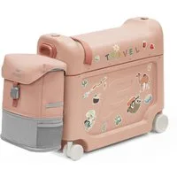 Stokke Kinderkoffer JetKids Reiseset - Enthält Aufsitzkoffer & Bordbett + Crew Backpack, 4 Rollen, Ideal für kurze und lange Reisen