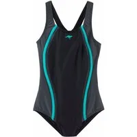 KangaROOS Badeanzug sportiver Stil, mit Kontrastnähten, Marken-Logo-Print