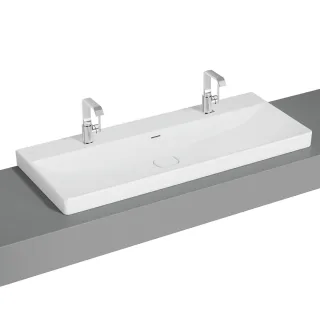 VitrA New Metropole Doppelaufsatzwaschtisch wandgebunden rechteckig 120 x 47 cm 1,7530B401-7213 7530B401-7213
