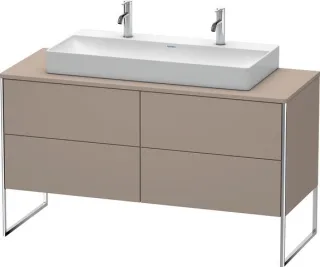 Duravit XSquare Konsolenwaschtischunterbau bodenstehend Basalt Matt 1400x548x778 mm - XS4925M4343 XS4925M4343
