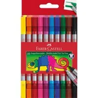 Faber-Castell Filzstift FABER-CASTELL Doppelfasermaler, 10er Etui