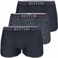 MUSTANG Retro Boxer PALM PRINT Retro-Pants Herren Unterhose Boxershorts (Spar-Set, 3-St) enge Passform, perfekter Sitz, elastischer Bund, maximaler Komfort