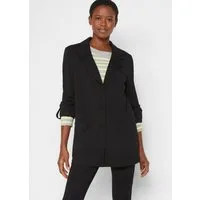bonprix Sweatblazer (1-tlg) mit langem Arm, mit Reverskragen, Oversize Passform, aus Viskose