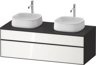 Duravit Zencha Konsolenwaschtischunterbau wandhängend Weiß & Graphit n/a & Supermatt 1300x550x442 mm ZE4823B64800000