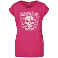Youth Designz Print-Shirt "Skull Rock N Roll" Damen T-Shirt Statement oder Geschenk Frauen Motiv mit stylischen Aufdruck für Musik fans