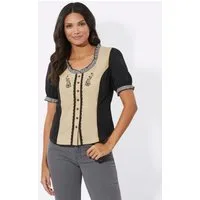 Sieh an! Klassische Bluse Kurzarm-Bluse Kurzarm