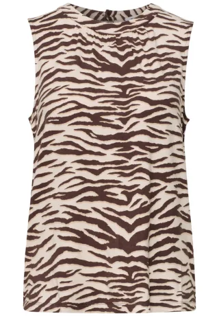 Street One - Top mit modischem Animalprint braun - Gr. - 36