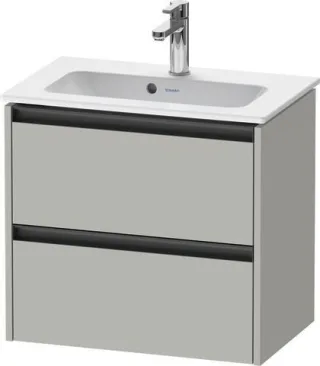 Duravit Ketho.2 Waschtischunterbau wandhängend Betongrau Matt 610x390x549 mm - K25255007070000 K25255007070000