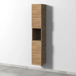 Sanipa 3way Hochschrank mit 2 Türen und 1 offenem Fach, Eiche-Kansas UM11259