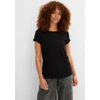 bonprix T-Shirt (1-tlg) lockere, figurumspielende Passform, Kurzarm, Rundhalsausschnitt