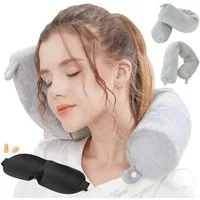 Purpurra Nackenkissen Nackenkissen Stützkissen mit Memory Foam 68 cm, grau