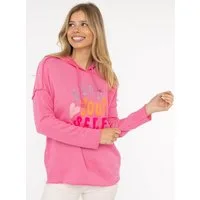 Zwillingsherz Hoodie "Love Yourself" Kapuze, Flockprint, Langarm, Kordelzug