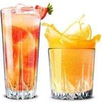 KONZEPT Gläser-Set 12 teilig, Trinkgläser, 6 Longdrinkgläser mit 6 kleine Wassergläser, 12-tlg., ideal als Saftgläser, Cocktailgläser und Kistallgläser für Whisky, Gin