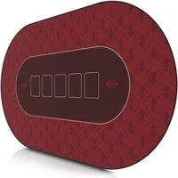CSL Spieltisch, XXL Pokermatte 100x60cm, ovale Poker Tischauflage, Pokertisch Auflage