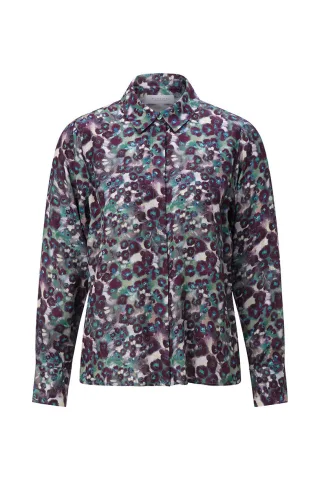 Rich & Royal - Printed Blouse leaf green - Gr. - 36