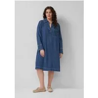 s.Oliver Midikleid Kleid Denim-Kleid mit Eingrifftaschen