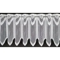 Gardinen Kranzusch Scheibengardine längs gestrichelt (1 St), Stangendurchzug, transparent, Stablöcher,transparent,verschiedene Höhen, Breiten