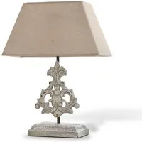 Mirabeau Tischleuchte Tischlampe Poème leinen/antikweiß