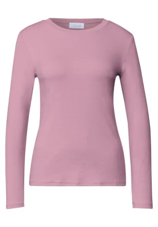Street One - Basic Langarmshirt pink - Gr. - 36