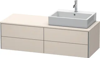 Duravit XSquare Konsolenwaschtischunterbau wandhängend Taupe Supermatt 1400x548x400 mm - XS4913R8383 XS4913R8383