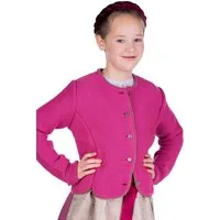 Isar-Trachten Trachtenjacke Strickjacke Kinder - ELEGANTINE - marine, pink
