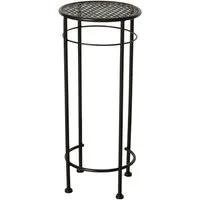Meinposten Beistelltisch MANHATTEN Metalltisch Tisch rund 50-70 cm Höhe Schwarz (1-St., 1 Tisch)
